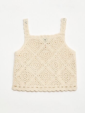 Top de croché liso