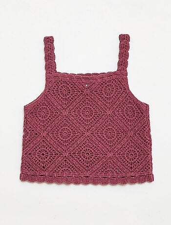 Top de croché liso