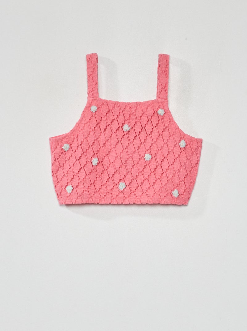 Top de croché Rosa - Kiabi