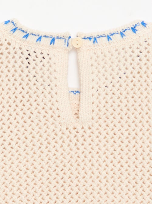 Top de croché sem mangas - Kiabi