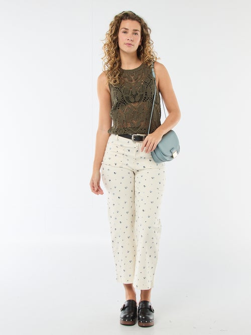 Top de crochê sem mangas - Kiabi