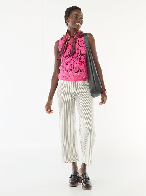 Top de crochê sem mangas - Kiabi