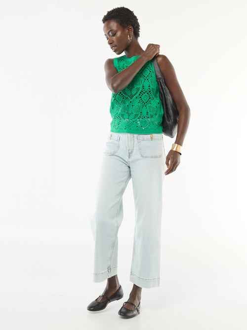 Top de crochê sem mangas - Kiabi