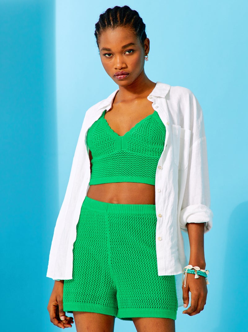 Top de croché VERDE - Kiabi