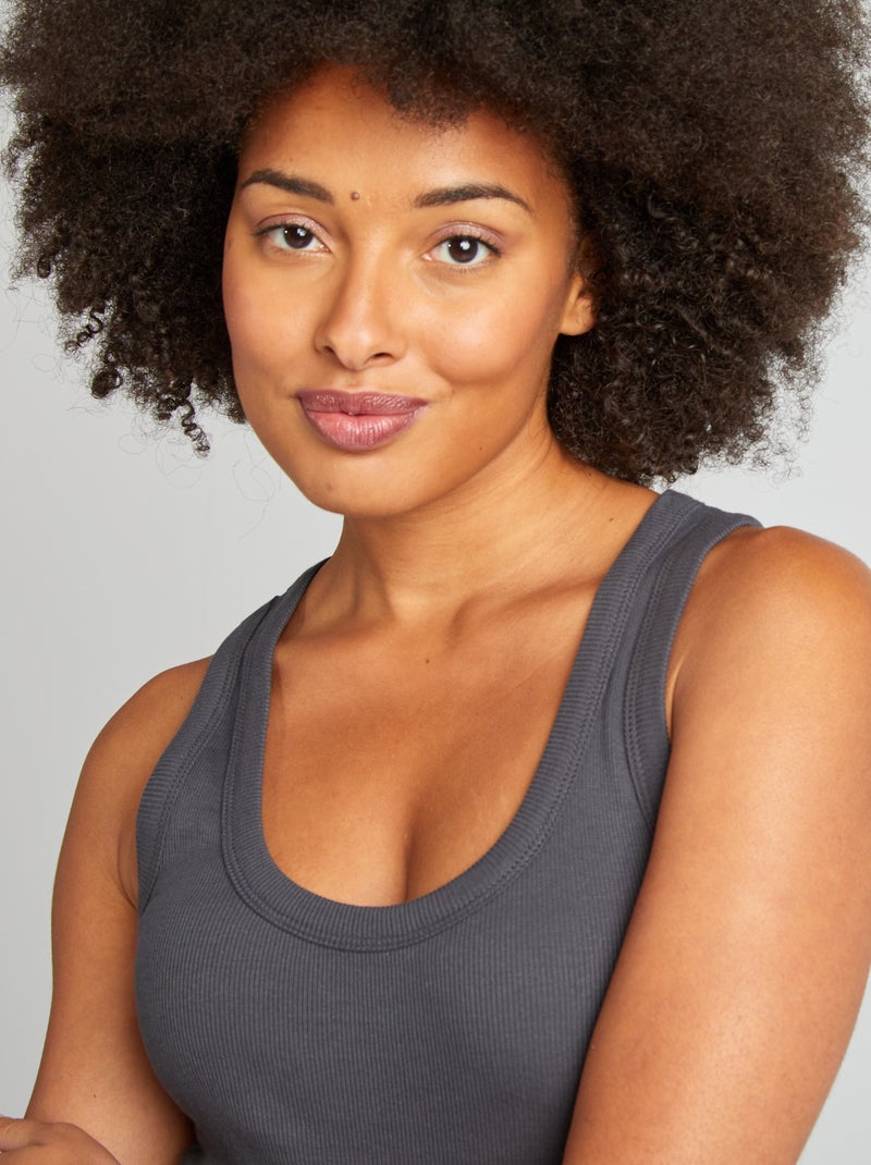 Top de dormir nervurado AZUL - Kiabi