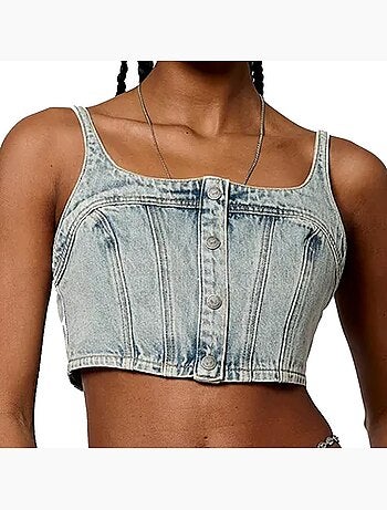 Top de Ganga Azul para Mulher Kaporal Vif