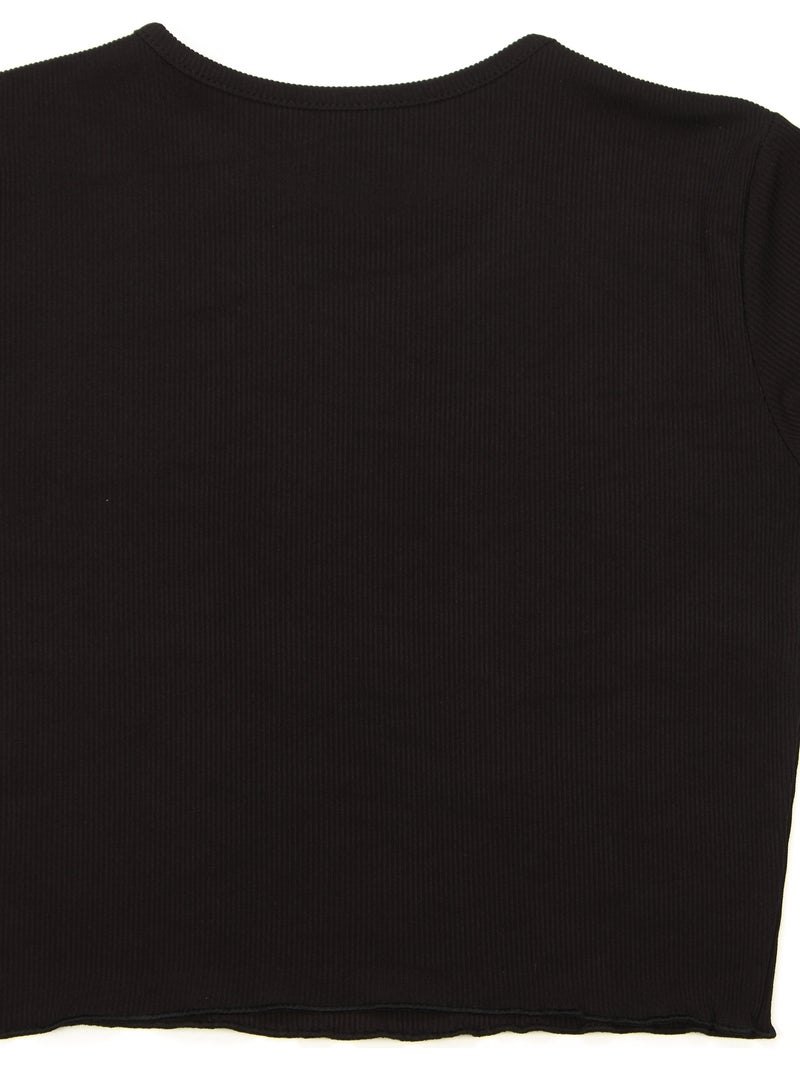 Top de gola redonda - Kids Star Preto - Kiabi