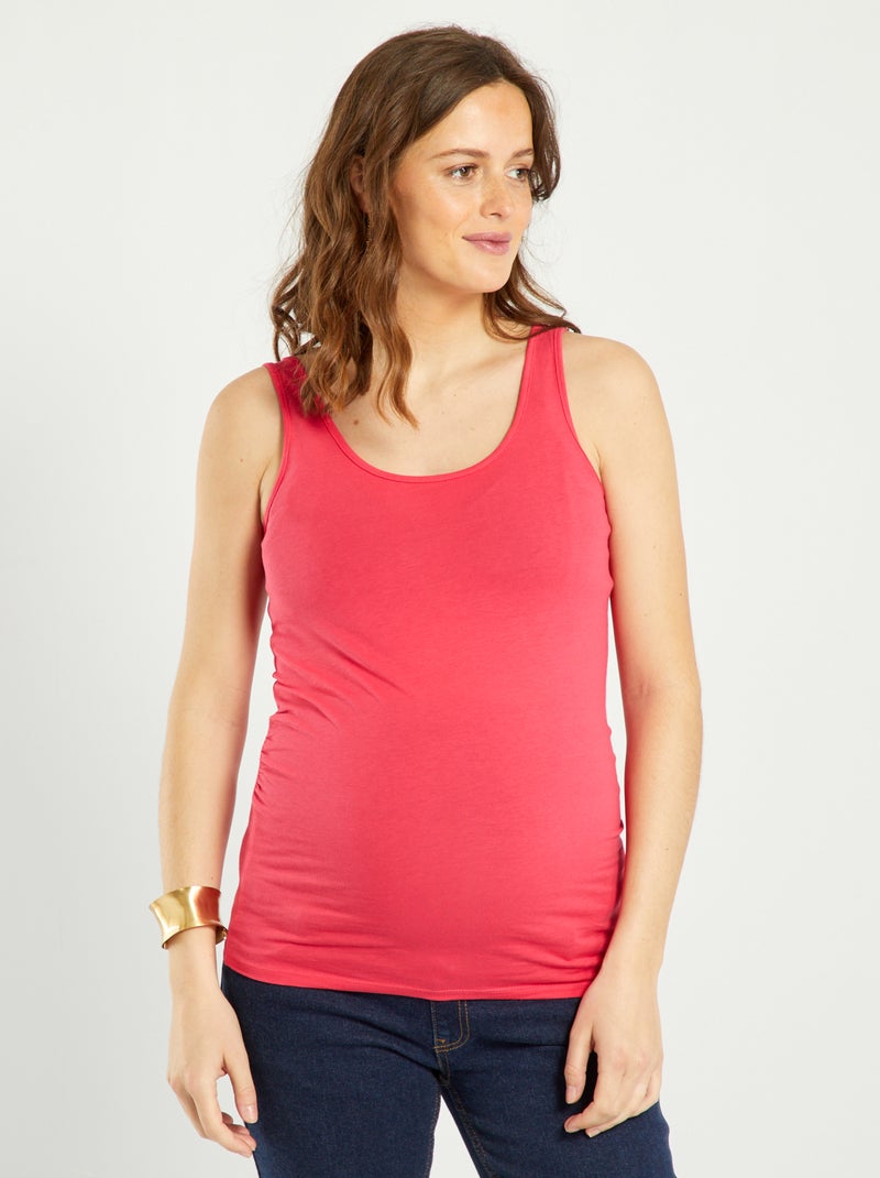 Top de grávida em jersey lisa elástica Rosa - Kiabi