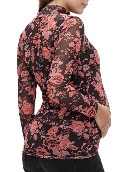 Top de Gravidez Mamalicious Sharon Preto/Vermelho para Mulher - Kiabi Top de Gravidez Mamalicious Sharon Preto/Vermelho para Mulher - Kiabi