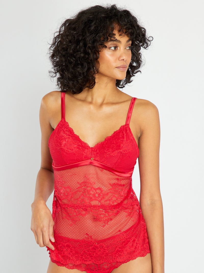 Top de lingerie 'Envie de Lingerie' Vermelho - Kiabi