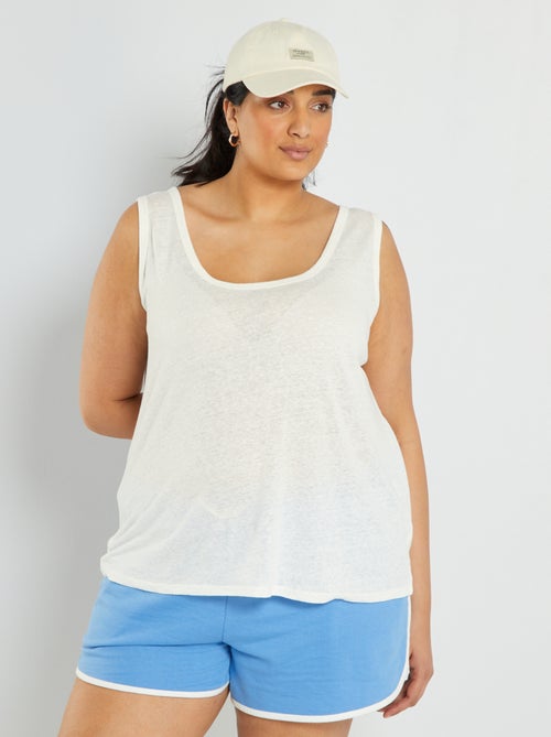 Top de linho liso - Kiabi