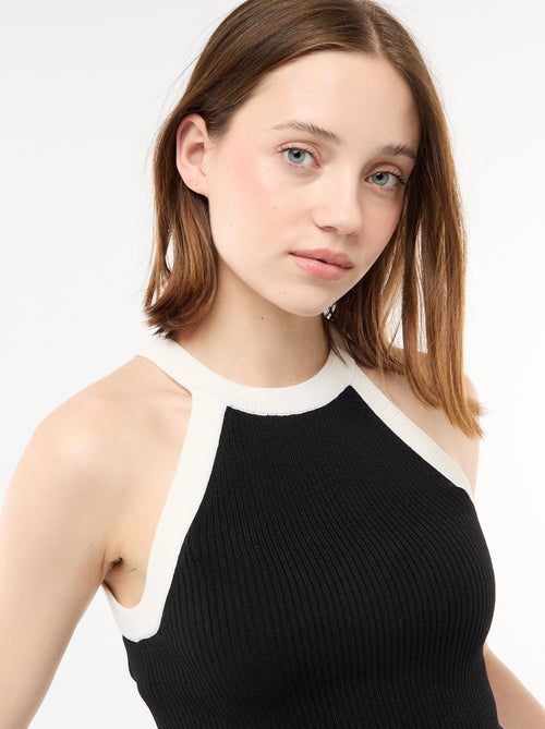 Top de malha com cavas americanas - Kiabi