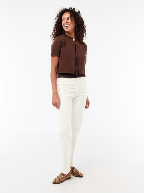 Top de malha com fecho no decote - Kiabi