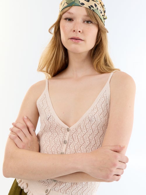 Top de malha de croché - Kiabi