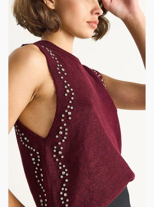 Top de malha texturizada gola redonda lucci - Kiabi
