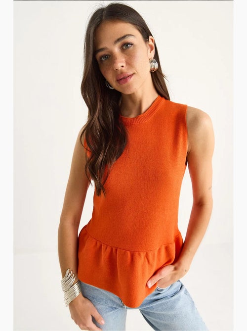 Top de malha texturizada gola redonda lucci - Kiabi