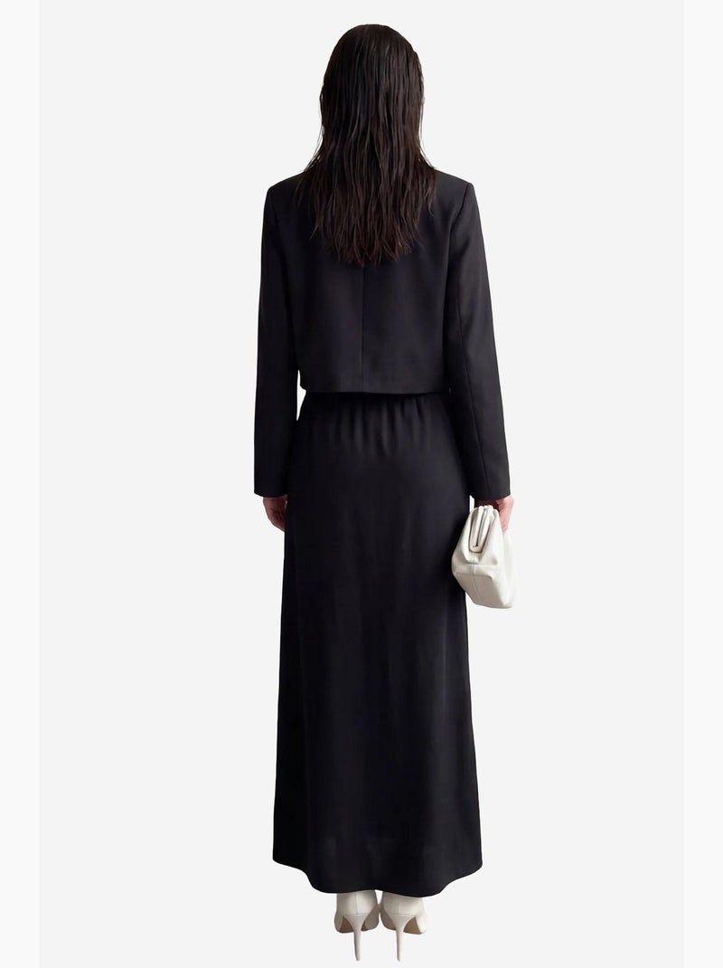 Top de manga comprida com botões e saia maxi conjunto de duas peças my fashion Preto - Kiabi