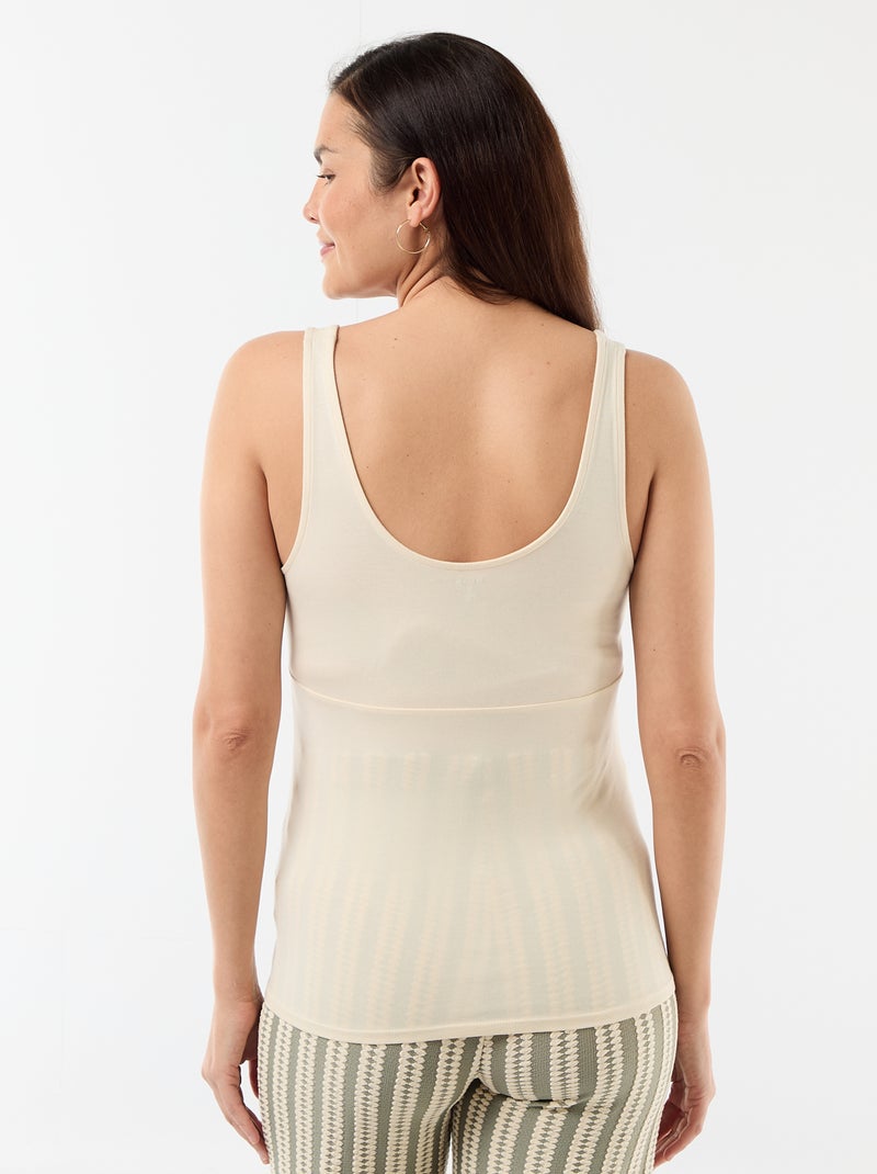 Top de maternidade com decote cruzado Branco - Kiabi