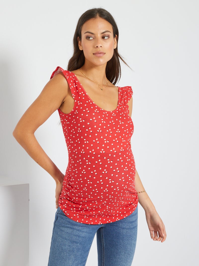 Top de maternidade em jersey VERMELHO - Kiabi