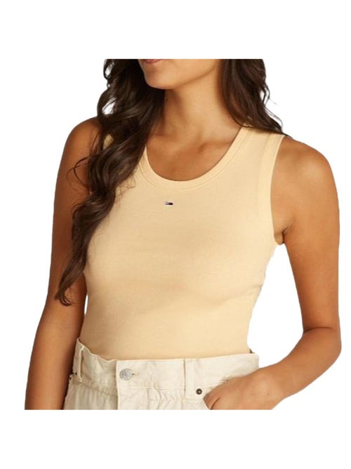 Top de Mulher Amarelo Tommy Hilfiger Essential BDS - Kiabi Top de Mulher Amarelo Tommy Hilfiger Essential BDS - Kiabi