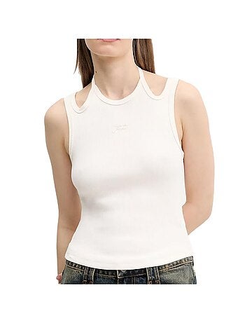 Top preto de mulher tommy hilfiger dw0dw20325