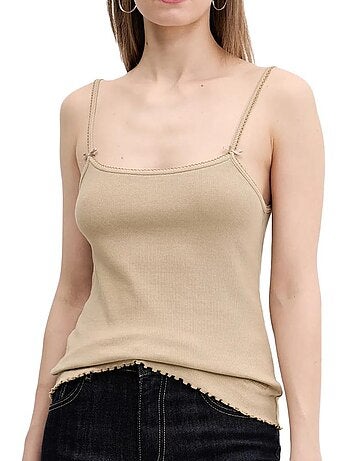 Top de Mulher Bege Tommy Hilfiger Gmd