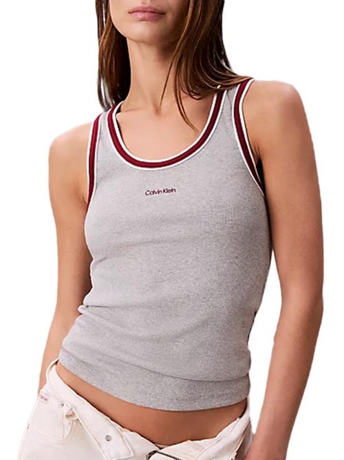 Top de Mulher Cinzento Calvin Klein Jeans LV047D200G - Kiabi Top de Mulher Cinzento Calvin Klein Jeans LV047D200G - Kiabi