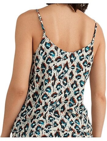 Top de Mulher O'Neill Indian Verde/Laranja