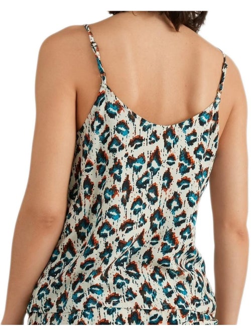 Top de Mulher O'Neill Indian Branco/Turquesa/Laranja - Kiabi Top de Mulher O'Neill Indian Branco/Turquesa/Laranja - Kiabi