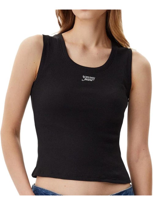 Top de mulher preto tommy hilfiger script - Kiabi Top de mulher preto tommy hilfiger script - Kiabi