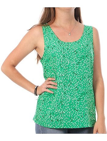 Top de Mulher Verde Estampado Vero Moda Easy