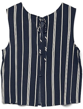 Top de Mulher Vero Moda Christina Azul-Marinho