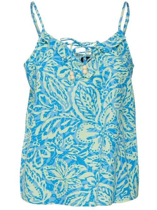 Top de Mulher Vero Moda com Padrão Azul/Verde - Kiabi Top de Mulher Vero Moda com Padrão Azul/Verde - Kiabi
