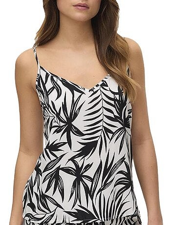 Top de mulher vero moda eassy branco/preto