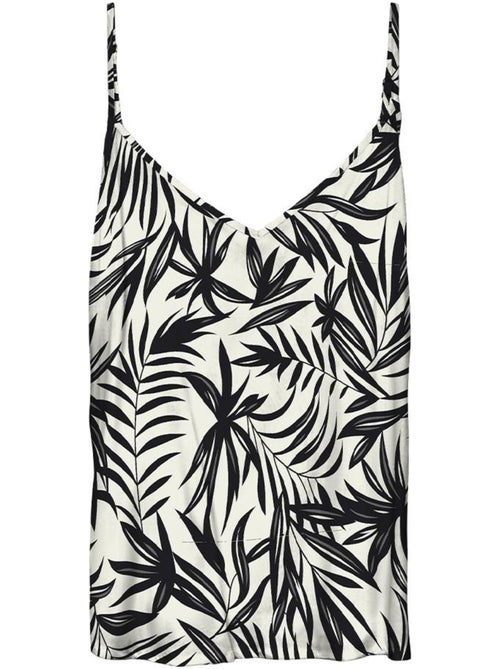 Top de Mulher Vero Moda Eassy Branco/Preto - Kiabi Top de Mulher Vero Moda Eassy Branco/Preto - Kiabi