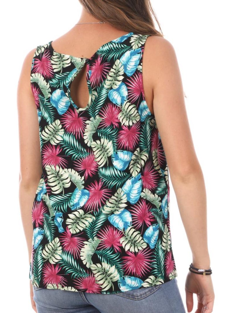 Top de Mulher Vero Moda Easy com Estampado Rosa e Verde Rosa - Kiabi