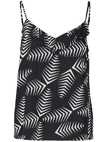 Top de Mulher Vero Moda Kanya Preto/Bege