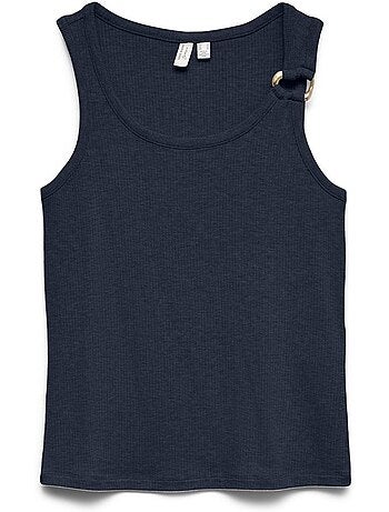 Top de mulher vero moda kiki azul-marinho