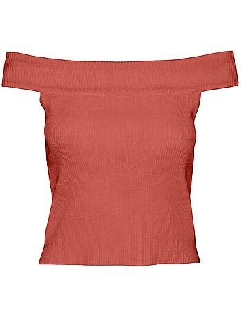 Top de Mulher Vero Moda Willow Off-Shoulder Coral