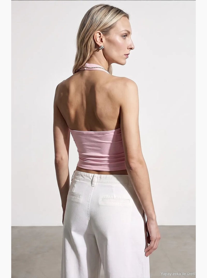 Top de nylon e elastano dilvin Rosa doce - Kiabi