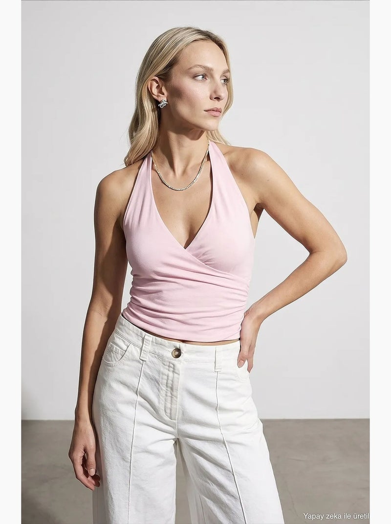 Top de nylon e elastano dilvin Rosa doce - Kiabi