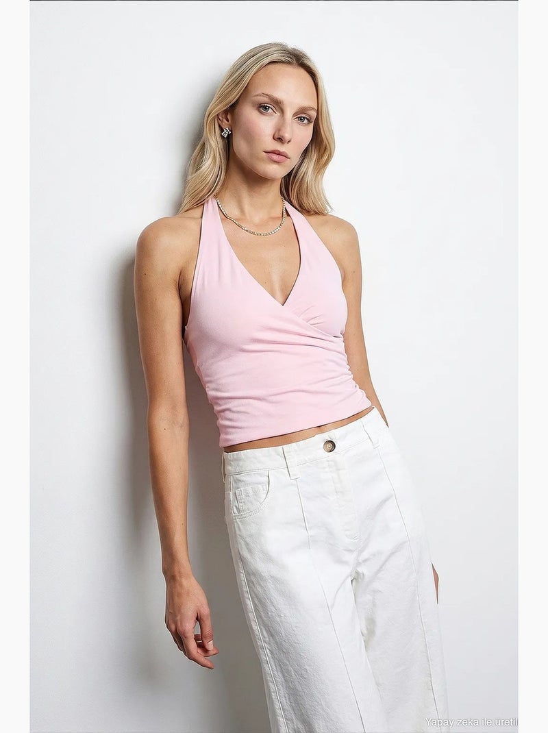 Top de nylon e elastano dilvin Rosa doce - Kiabi