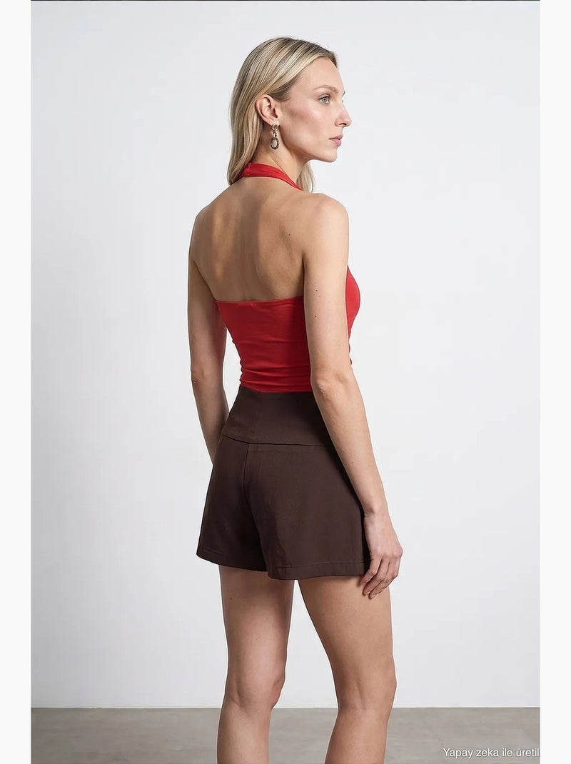 Top de nylon e elastano dilvin Vermelho - Kiabi