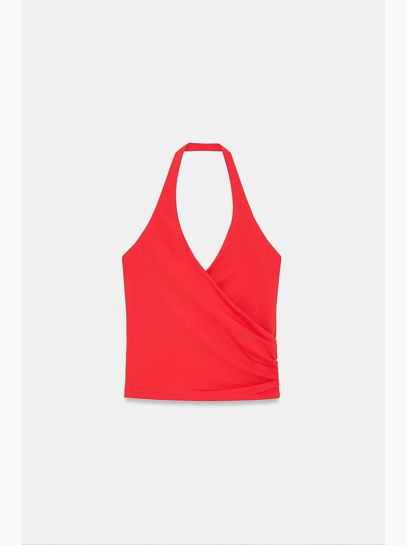 Top de nylon e elastano dilvin Vermelho - Kiabi