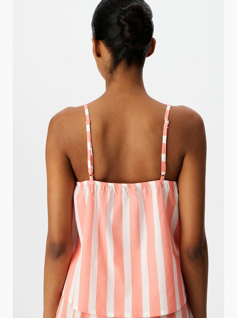 Top de pijama às riscas rahat club penti Branco Laranja - Kiabi