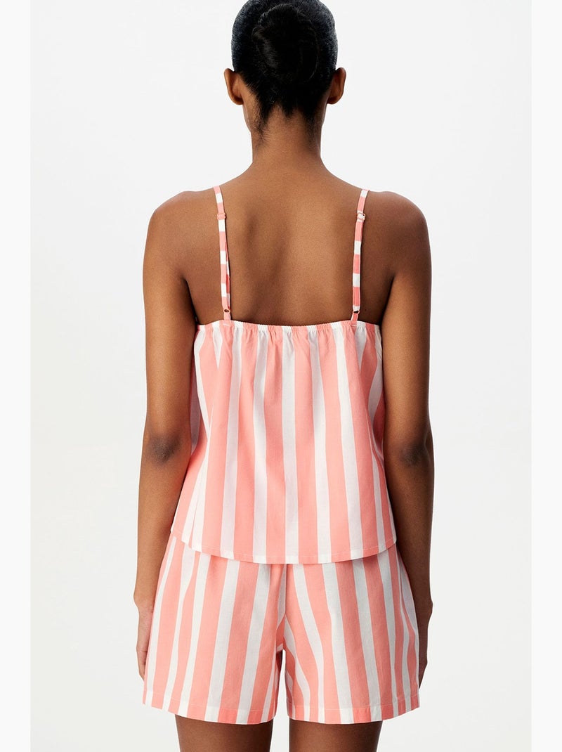 Top de pijama às riscas rahat club penti Branco Laranja - Kiabi