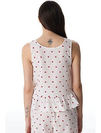 Top de pijama broken hearts em algodão penti
