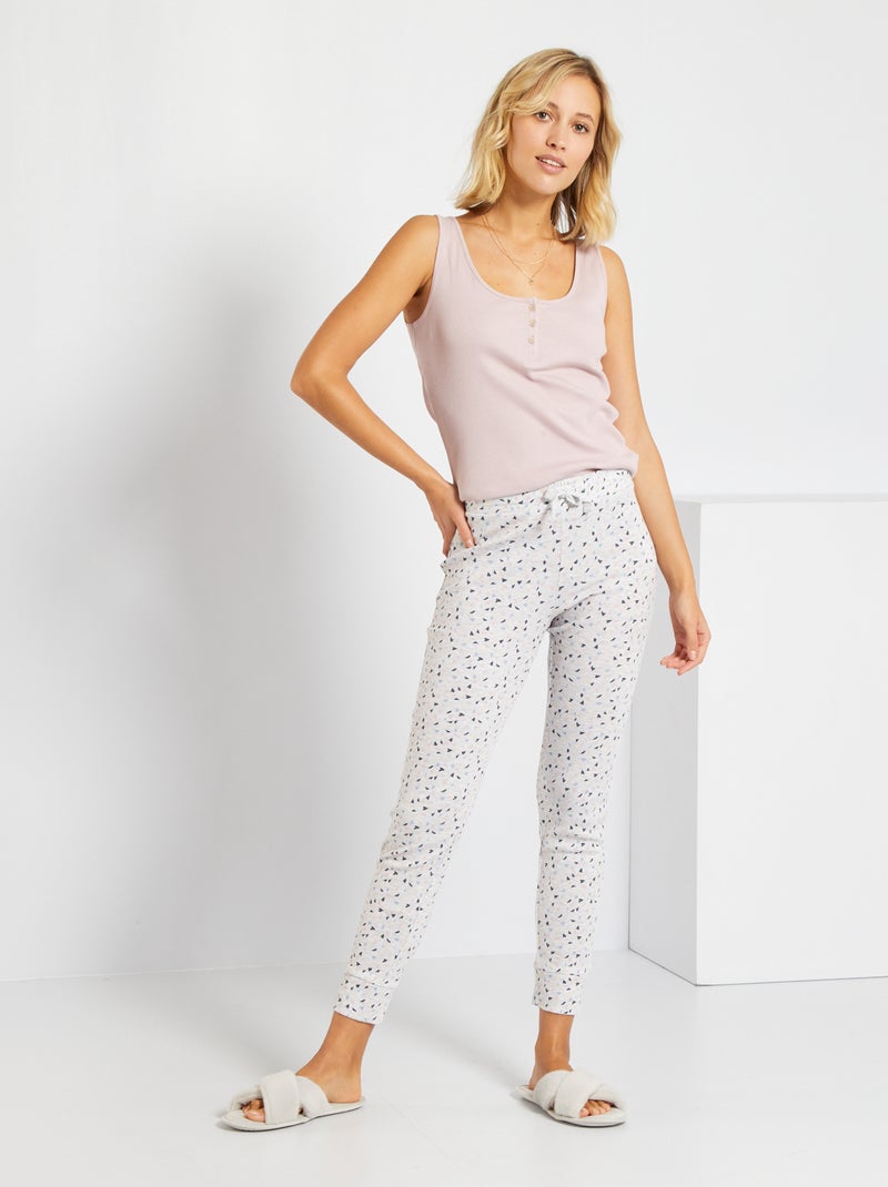 Top de pijama com nervuras finas VIOLETA - Kiabi