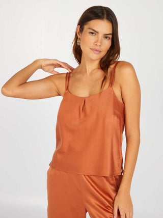 Top de pijama de cetim 'Sans Complexe'
