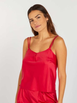 Top de pijama de cetim 'Sans Complexe'